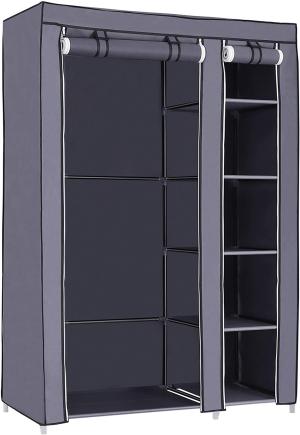 SONGMICS Šatník, látkový, šedý, 110 x 175 cm