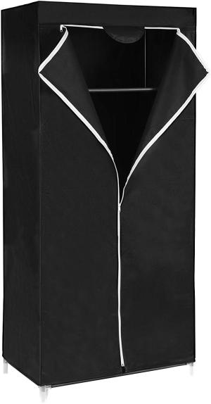 SONGMICS Šatník, látkový, čierný 75x160 cm