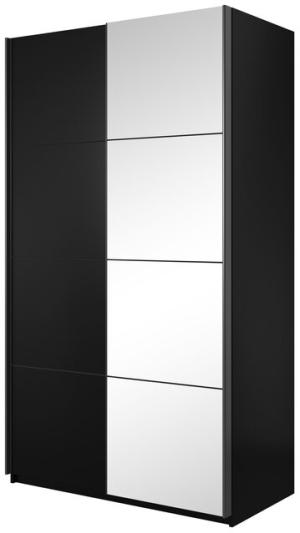 Šatníková skriňa BARO 120 so zrkadlom čierna