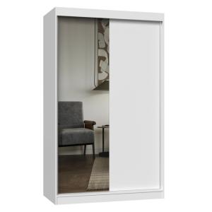 Šatní skříň IGA se zrcadlem 120 cm bílá