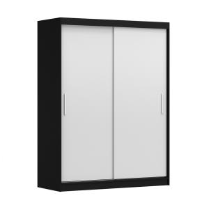 Šatní skříň VISTA 04 150 cm černá/bílá